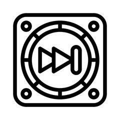 fast forward line icon