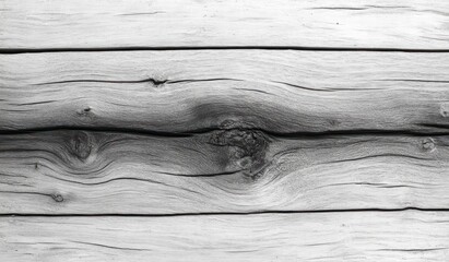 Close-up of weathered wooden surface with visible grain patterns and knots in horizontal planks