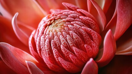 Stunning Close-up of a Red Ginger Flower