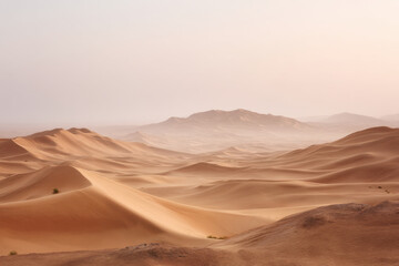 Fototapeta premium aerial view of desert dune field in mali at sunrise