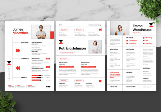 Red And Black Resume