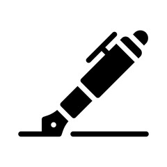 promotional pen glyph icon