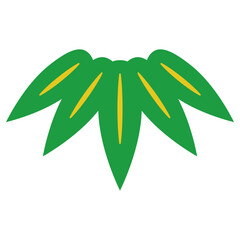 笹の葉の和風アイコンイラスト
