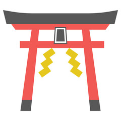 鳥居のアイコンイラスト