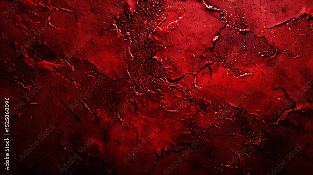 Poster a textured red background with a rough and abstract pattern creates a visually striking and dramatic