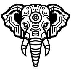 Elephant robot silhouette