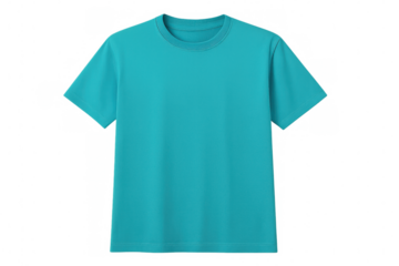 Light blue t-shirt mockup isolated on transparent background, perfect for showcasing your design