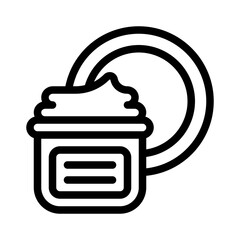 face cream line icon