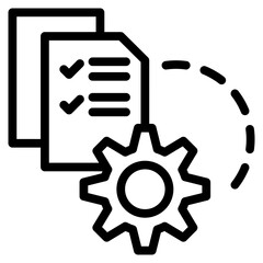 Project Management Outline Icon