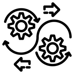 Change Management Outline Icon