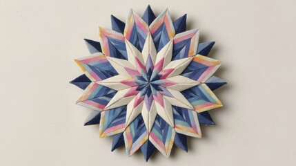 Colorful Fabric Starburst Ornament