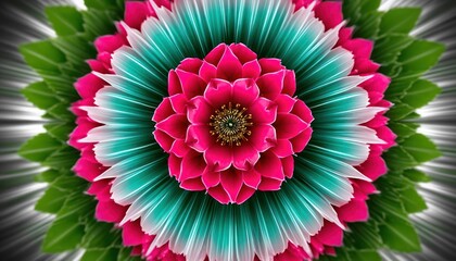 Vibrant floral mandala