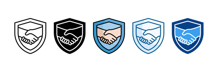 Trust Symbol Icon Set Multiple Style Collection