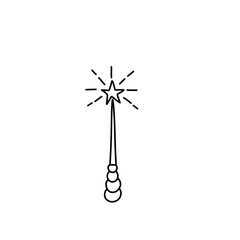 Magic wand line icon