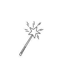 Magic wand line icon