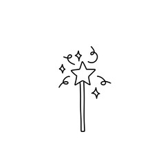 Magic wand line icon