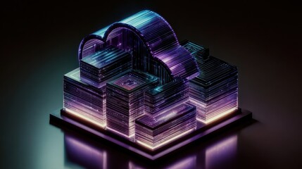 Abstract 3D cloud computing structure
