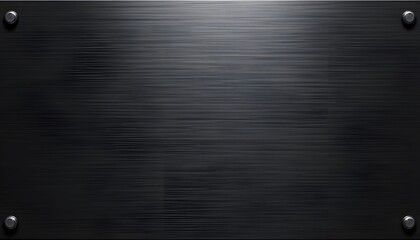  "Silver Metal Plate on Black Brushed Metallic Background for Industrial Design Concepts"