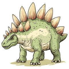 Fototapeta premium stegosaurus, ancient animal, vector, transparent background, creature, animal, dinosaur, wildlife, nature, icon, safari, isolated, big, large, dino, prehistoric, jurassic, extinct