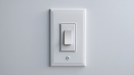 White wall light switch