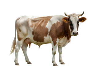 Milk dairy cow isolated on transparent background. Generated with AI
