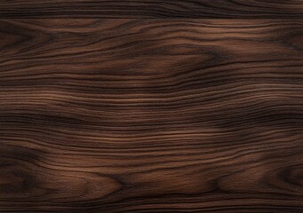 Close-up view of smooth dark wood surface with natural grain patterns and texture in warm brown tones