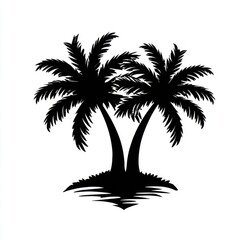 Relaxing tropical scene with palm trees beachside digital art calming environment aerial view nature vibes