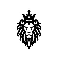 Vector logo of a lion king head wearing a crown suitable for use as an esport logo
