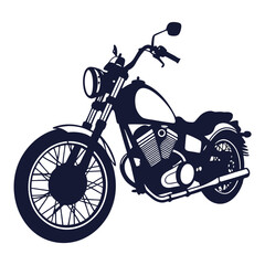 Fototapeta premium silhouette motorcycle on white background