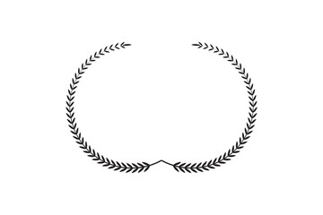 laurel wreath isolated vector illustration.