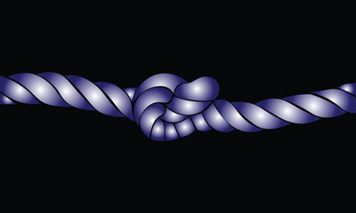 
Intricate Knot in Twisted Rope,
