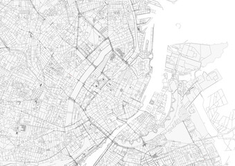 Naklejka premium Vector Map of Copenhagen's Highways
