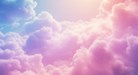 Dreamy and beautiful clouds with soft colors, a perfect sky background illustration