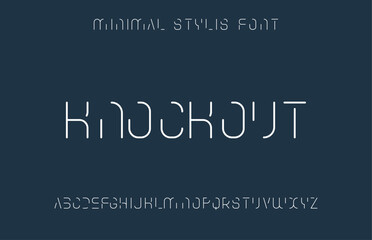 KNOCKOUT, font,  MInimal  Stylish Font design, creative logo, font, typography font logos fashion vector illustration