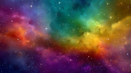 outer space rainbow neon galaxy