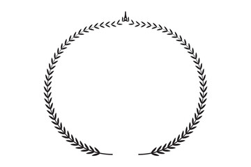 laurel wreath isolated vector illustration.