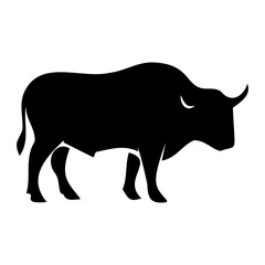 silhouette cow icon. Silhouette icon style. Animal icon