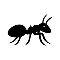 silhouette ant icon. Silhouette icon style. Animal icon