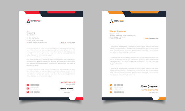 Professional And Modern Letterhead Images Design Business Letterhead Template Design
