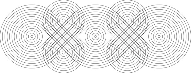 複雑な無限大マークの平行線図B