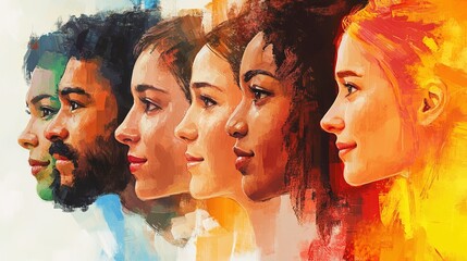 A corporate diversity training session featuring individuals from different ethnic groups 