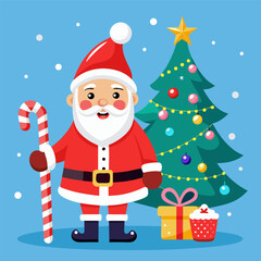 santa-holding-a-candy-cane-standing