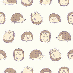 Vector Hedgehog Pattern Illustration Seamless for Wallpaper Background Cover Packaging