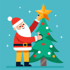 santa-placing-a-star-on-top-of-a-decorated-christmas