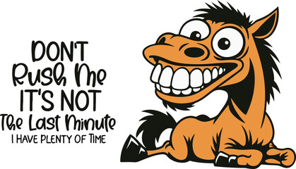 Donkey showing teeth vector illustration