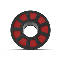 Fototapeta premium Red 3D Printer Filament Spool for FDM Printing Isolated on Transparent Background