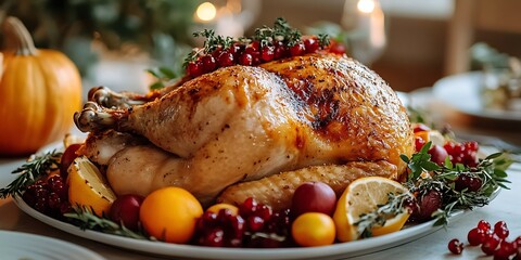 Thanksgiving roasted chicken.