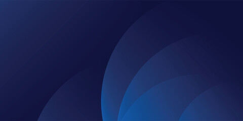 Abstract blue glowing geometric lines on dark blue background. Modern shiny blue circle lines pattern