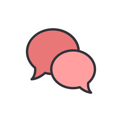 Conversation Bubbles Symbolizing Communication And Dialogue Illustration