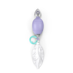 Adult Manual Resuscitator Ambu Bag with Mask Isolated on Transparent Background